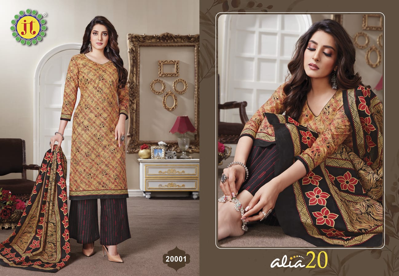 Jt Alia 20 Casual Daily Wear Printed Cotton Dress Material Collection